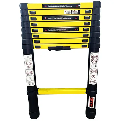 Лестница телескопическая GTM 1x9 алюминиевая, 2.6 м (KME1026Y/881026) (39526) - фото 1