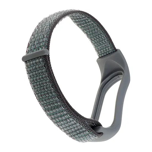 Ремешок Nylon Mi Band 3/4/5/6/7 Обсидиановый серый - фото 2