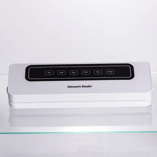 Вакууматор побутовий Yiwu для сухих та вологих продуктів 120 Вт вакуумний пакувальник 5 режимів роботи + 10 пакетів Білий HP-11-18 - фото 7