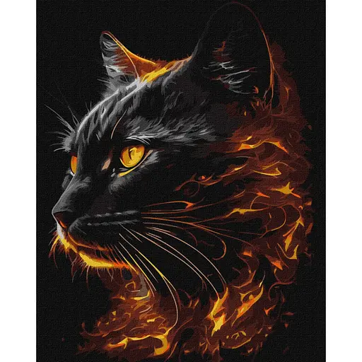 Картина по номерам "Огненная красота" ©art_selena_ua Идейка KHO6516, 40х50 см с красками металлик extra - фото 1