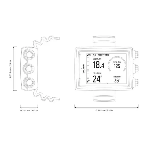 Комп'ютер для дайвінгу Suunto EON Core Dive Computer, Black (SS022740000) - фото 4