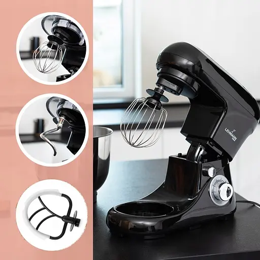 Кухонний комбайн тістоміс Lehmann Chervil 2200 W Black - фото 6