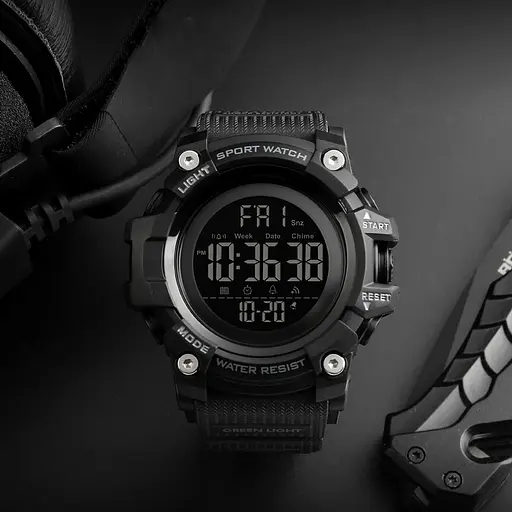 Наручний годинник чоловічий 1384 Black Skmei acs0030784 - фото 3