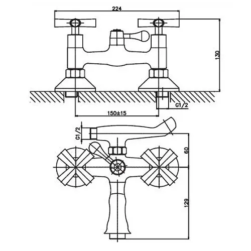Змішувач для ванни Haiba SENTOSA 009 HB0359 - фото 2