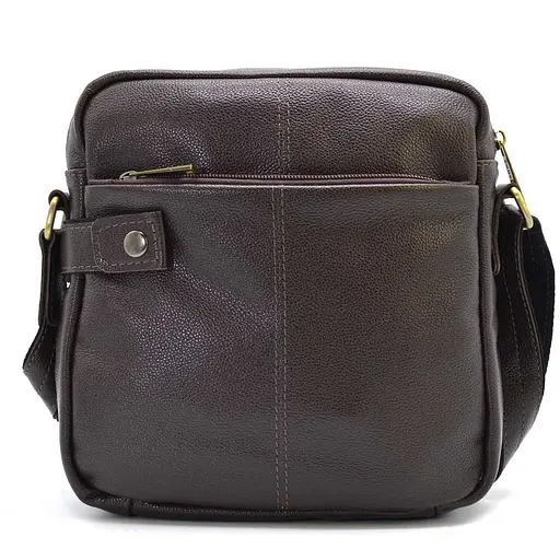 Кожаная мужская сумка через плечо TARWA 24х26х8 см sum0025760 - фото 4