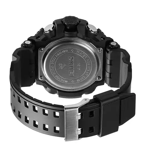 Чоловічий спортивний наручний годинник Skmei 1617 Чорний - фото 6