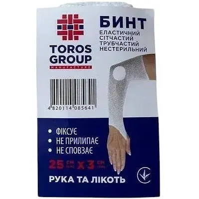 Бинт Торос-Груп еластичний сітчастий 25 см х 3 см (51-045-IS) - фото 1