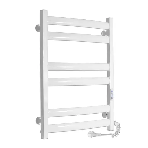 Электрический полотенцесушитель Laris Зебра Атлант ЧФ6 500x700 Э правый R3 77700097, Белый, Правое, Электронный - фото 1