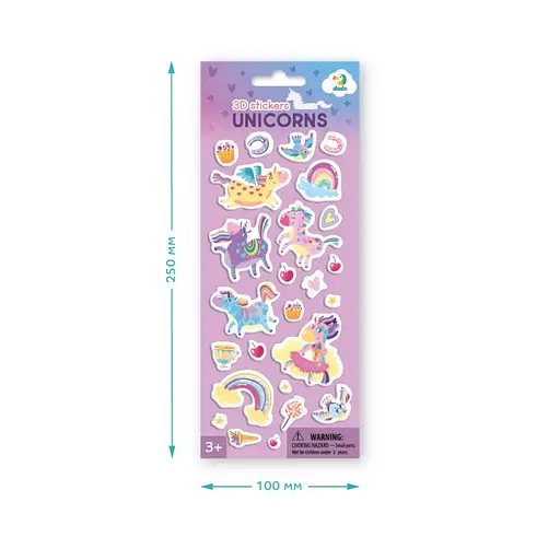 Набор 3D-наклеек «Единороги» DoDo 300844