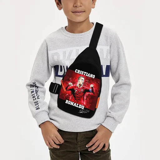 Сумка через плече дитяча Кріштіану Роналду 29х17 см сумка слінг для хлопчика (02068)
