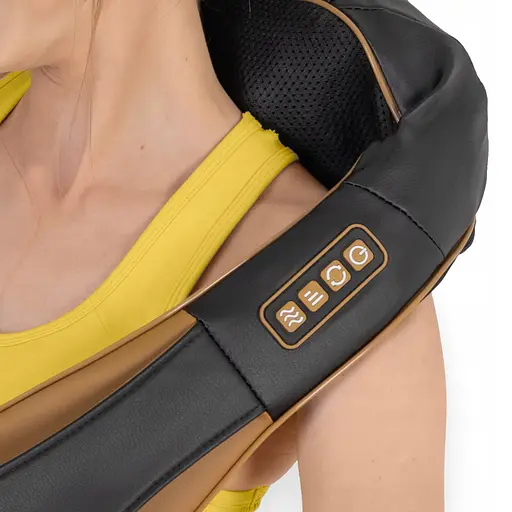 Накидка-массажёр 4FIZJO Shiatsu Pro+ для шеи и спины Black/Gold (P-5907739312358) - фото 6