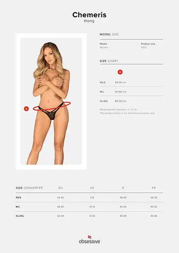 Трусики Obsessive Chemeris thong XL/2XL - фото 7