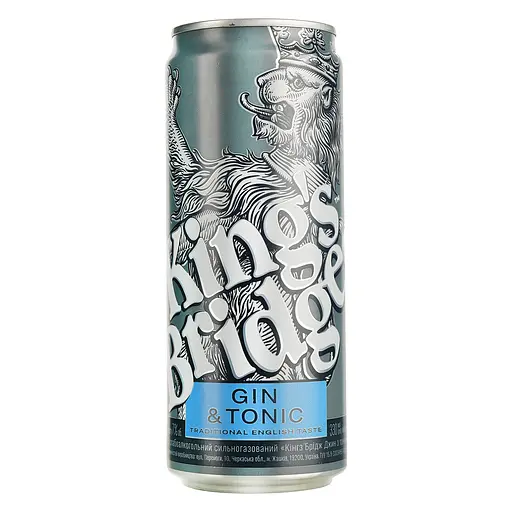 Напій слабоалкогольний King's Bridge Gin & Tonic з/б 7% 0.33 л