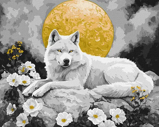 Набір для розпису по номерах Місячна тиша з фарбами металік extra, Ideyka, 40x50 см, КНО6707