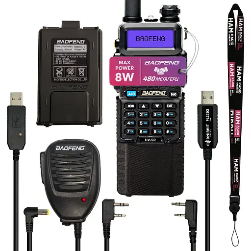 Комплект для рації Baofeng Fullhouse Bat BL5-3800 Black (8153)