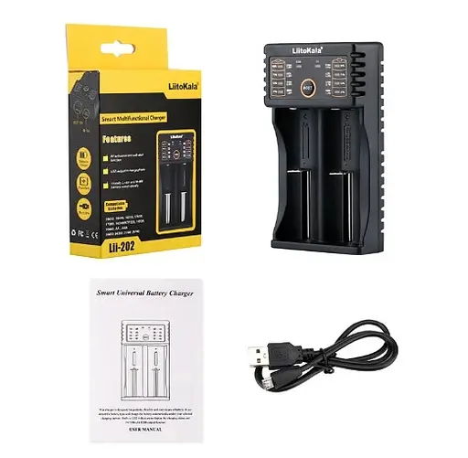 Зарядний пристрій Liitokala Lii-202 на 2 слоти (для Ni-MH, Ni-CD, Li-Ion, LiFePO4) - фото 6