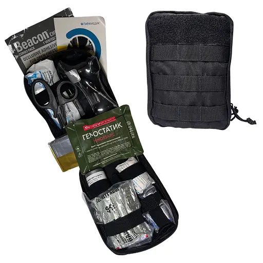 Аптечка военная тактическая Tactical aid kit (с турникетом SAM XT) - фото 1