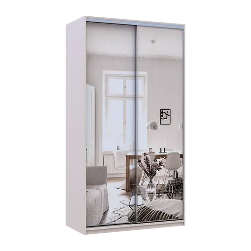 Шафа купе Doros Сіті Лайт Кашемір 2 Дзеркала 120х60х225 (80736341) - фото 3
