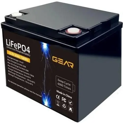 Акумулятор Gear LiFePO4 12.8V 60AH (BMS-60A/60A), Q1