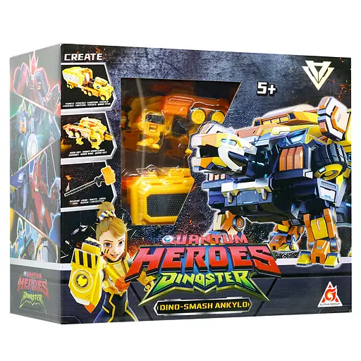 Динозавр-трансформер Dinoster - Мега Дино-Смеш Анкило  - фото 4