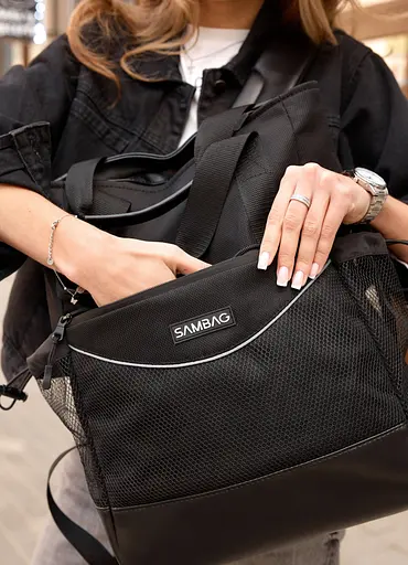 Женская сумка-рюкзак Sambag Cargo черный оксфорд 45 х 31 х 15 см (93541165) - фото 5