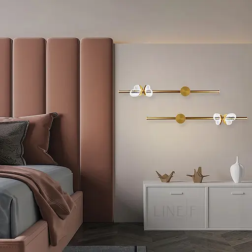 Бра у золотому корпусі з метеликом справа Line F WC 18 GD R - фото 3