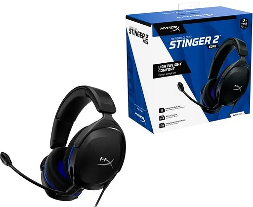 Гарнитура Cloud Stinger 2 Core PS5/PS4, mini-jack, черно-синий HyperX teh0013192 - фото 10