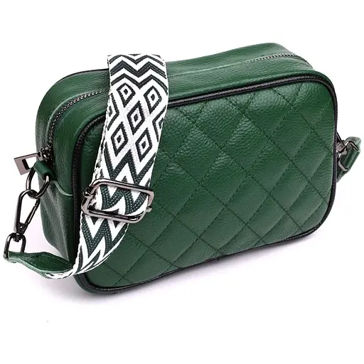 Стеганая женская сумка Vintage из натуральной кожи 21х14х8 см sum0027042 - фото 1