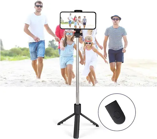 Штатив для селфі flintronic, стабільний штатив із бездротовим пультом дистанційного керування Bluetooth - фото 5