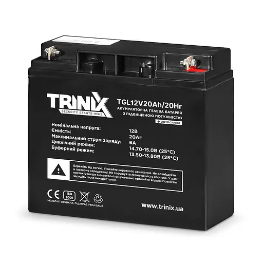 Аккумуляторная батарея гелевая 12В 20Ач Trinix TGL12V20Ah/20Hr GEL Super Charge (44-00070)