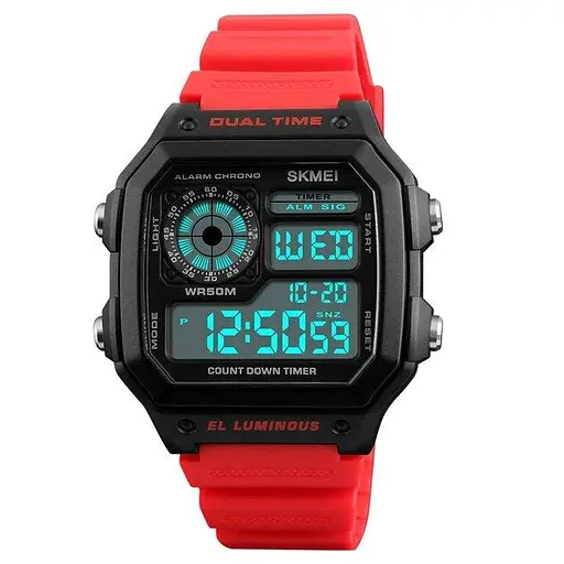 Часы наручные мужские Skmei 1299 Red, 1299RD (12337) - фото 2