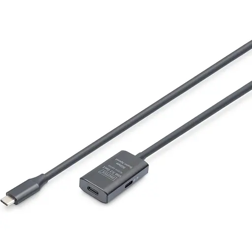 Digitus Подовжувач USB 3.2 Gen1 Active Cable 5G, C/M-C/F, 10м, чорний