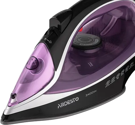 Утюг Ardesto IR-B2234, Black/Purple, 2400W, кераміка, паровий удар, резервур 350мл, захист від кальцинації, антикрапля, плавне регулювання потужності пари, автоматичне відключення - фото 2
