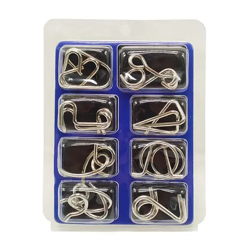 Набор Металллических головоломок 2088F-G, 8 шт Голубой