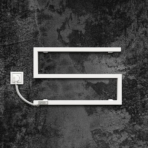 Електрична рушникосушарка Kosser Зета 350x550 EL тайм. білий ЗЗ01ELW, Білий матовий, Ліве - фото 2