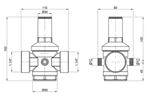 Редуктор Icma 1" 1/4 №246 (91246AG05) - фото 3