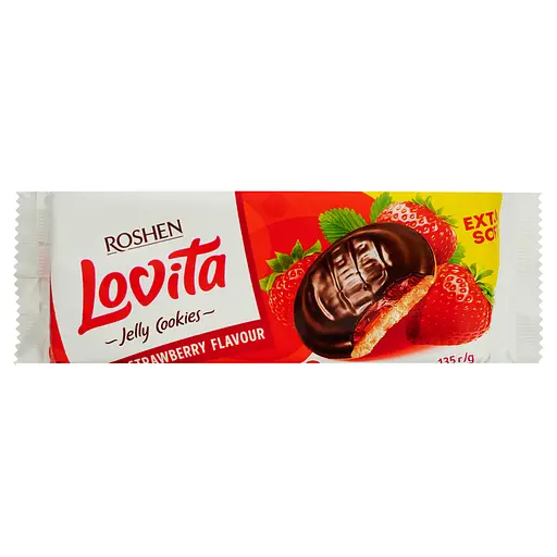 Печенье Roshen Lovita Jelly Cookies со вкусом клубники 135 г (881139)