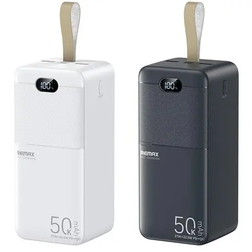 Павербанк Remax RPP-117 / 50000 мАг / до 27Вт / USB-C + USB-A + Micro-USB / PD+QC / Чорний - фото 5