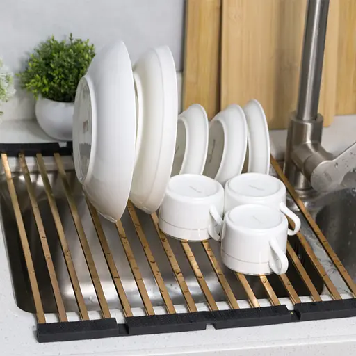 Нержавіючий килимок для мийки золотий Nett KG-16 (45) - фото 3