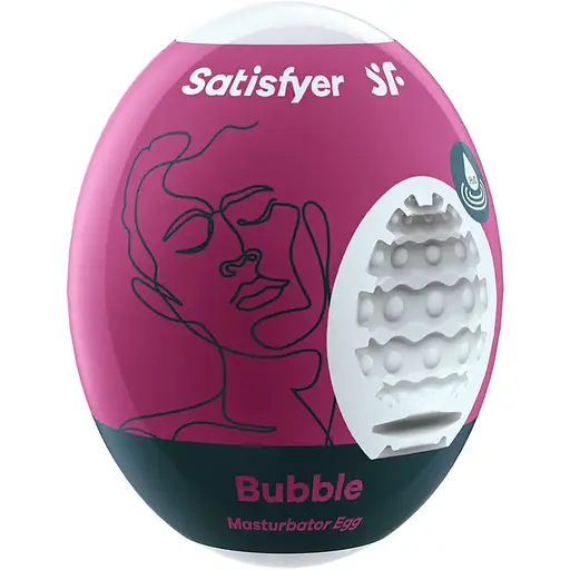 Мастурбатор яйце Satisfyer Egg Single Bubble білий
