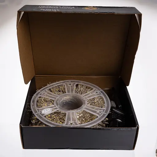 Новорічна гірлянда кімнатна роса Garlando D1500L50MWY 50 м 1500 LED Хвойна лапа білий дріт Жовте сяйво Garlando D1500L50MWY - фото 5