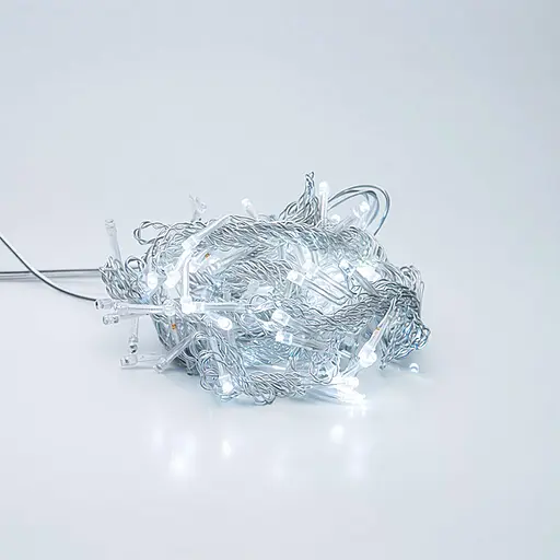 Новогодняя гирлянда штора GarlandoPro 2х2 м 80 LED гирлянда белый провод Белый свет ZWM2280LEDW - фото 2