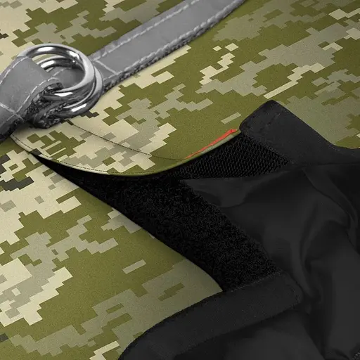 Шлея для собак Waudog Clothes м'яка з QR паспортом, "Мілітарі", S1 - фото 3