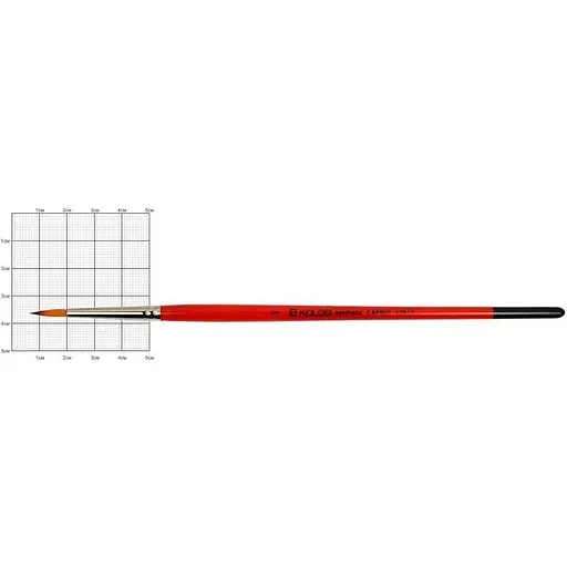 Пензель синтетика кругла Carrot 1097R № 2 коротка ручка Kolos