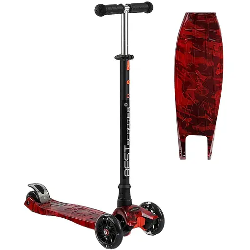Самокат дитячий Best Scooter 12 Чорно-червоний 000254909