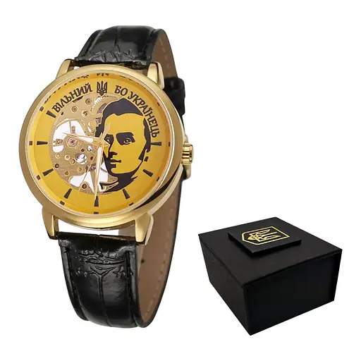 Наручные часы мужские 022 Gold-Black Automatics Вільний бо Укранець Patriot acs0030983