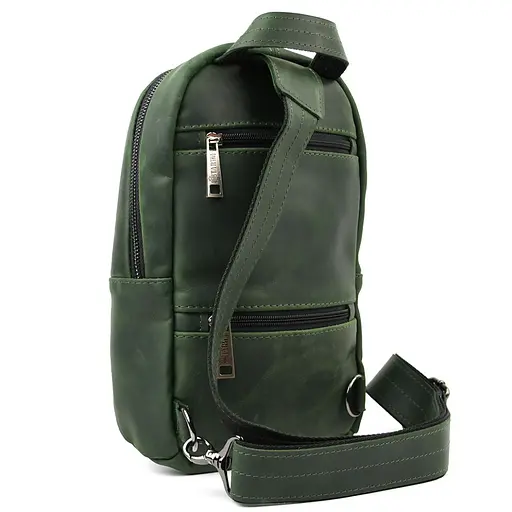 Рюкзак слинг кожаный с карманами TARWA 29х17х8 см sum0028226 - фото 6