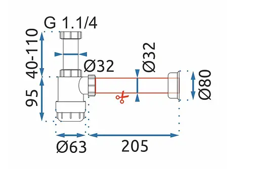 Сифон пластиковий для умивальника Rea Hc2 білий MCA-000006, Білий - фото 3
