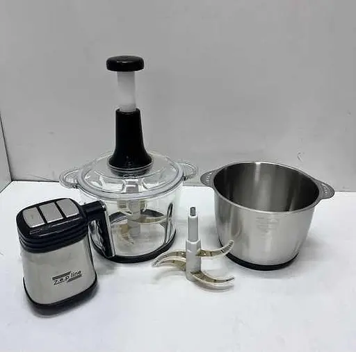 Измельчитель Zepline ZP-00219 6в1 с двумя чашами стекло и нержавеющая сталь 3000 Вт Серебристый - фото 2