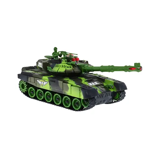 Танк Ramiz на дистанційному керуванні для дітей 3+ інтерактивні ефекти + постріл + пульт зелений 9993 - фото 6